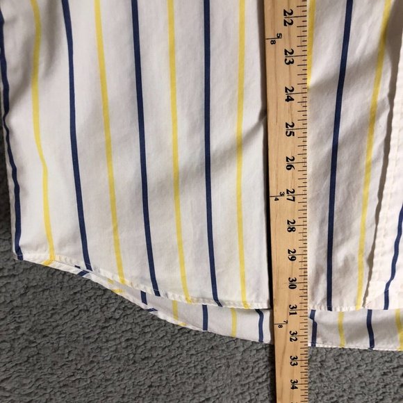 Ralph Lauren Men's Medium Blake Button Down Shirt Short Sleeve Pony Preppy White - Picture 8 of 9